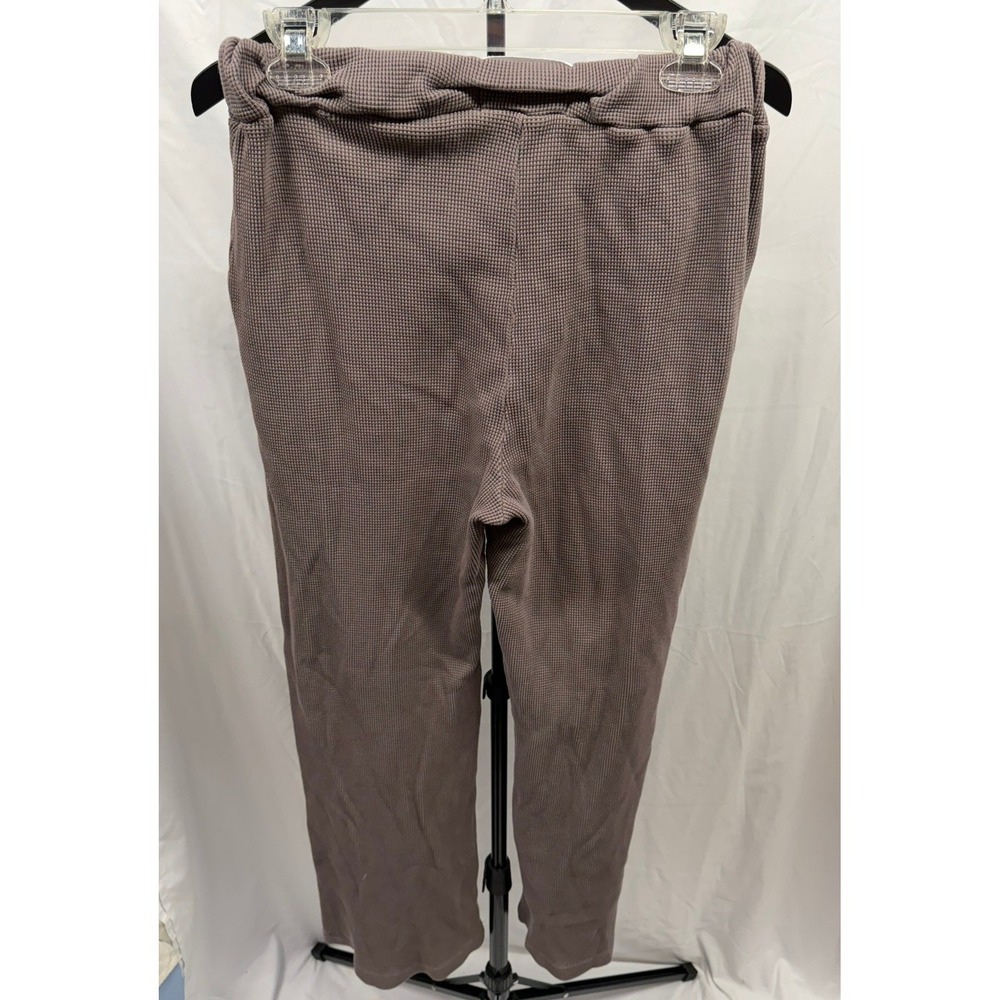 TALENTLESS Women's Medium Waffle Casual Neutral Lounge Pants in Porcini‎ - Picture 7 of 7